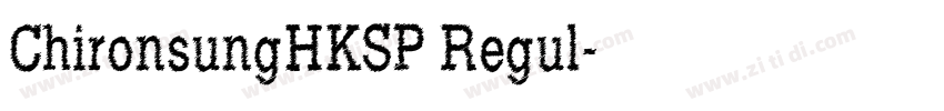 ChironsungHKSP Regul字体转换